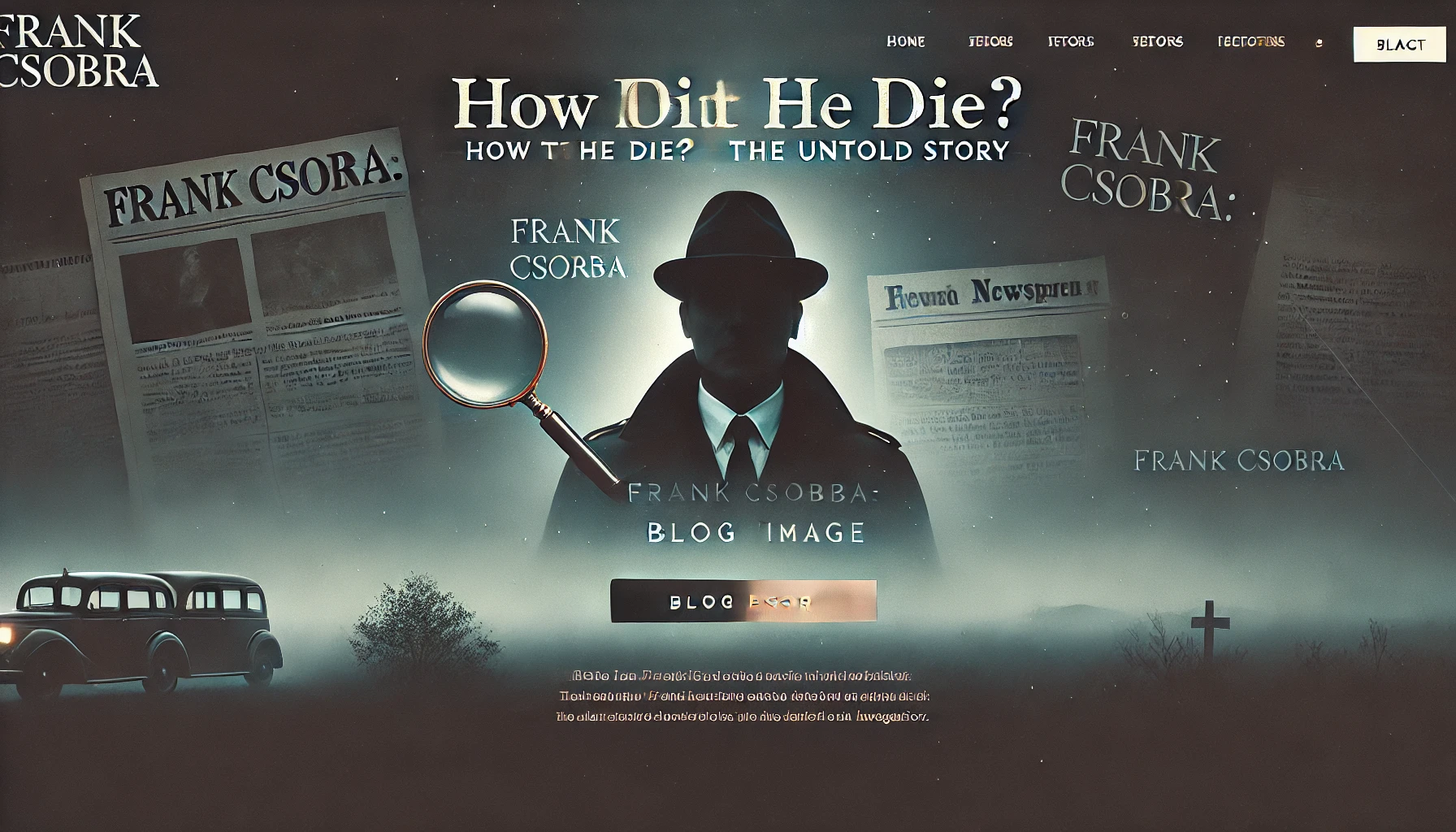 Frank Csorba: How Did He Die? The Untold Story