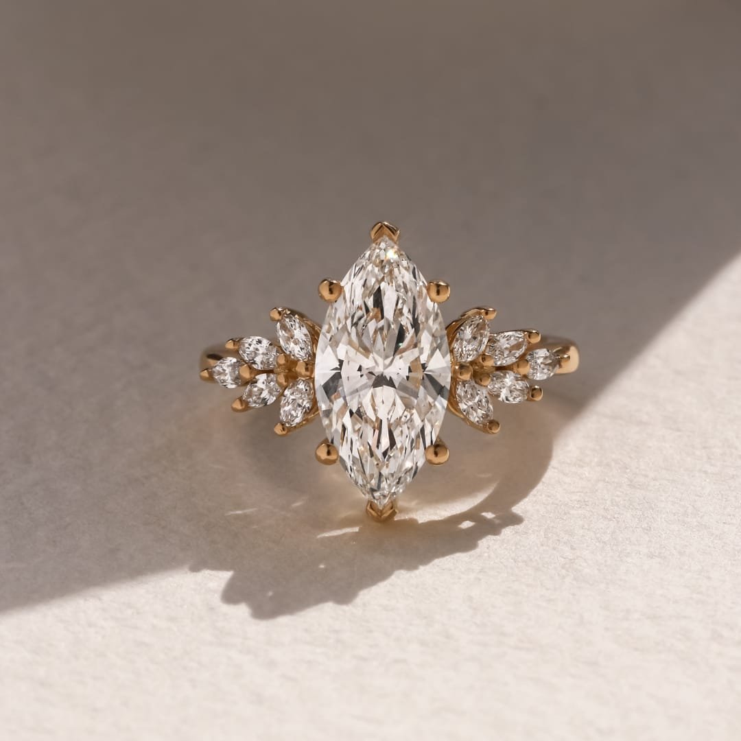 Sparkle Like Royalty: Discover the Marquise Halo Engagement Ring